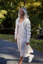 Pia Tjelta Talbot Silk Dress Mulberry Rose Pastel S 6 Puff Sleeve Midi NWD 42283