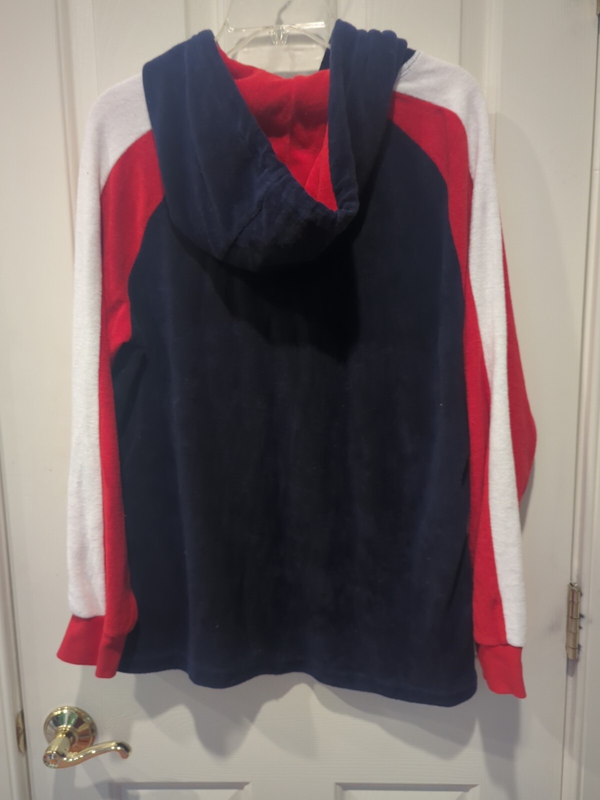 FILA Felpa con cappuccio donna French Terry rosso bianco blu L