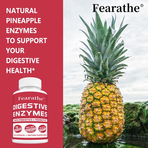 Gut Health Supplements - Digestive Enzymes, Bloating Relief 120 Caps - US - Picture 8 of 13