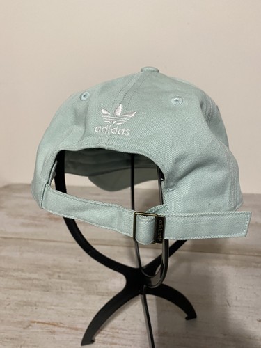 Adidas Logo Damen Baumwolle Kappe Mütze mintgrün Rückenriemen Schnalle OSFM - Bild 2 von 4