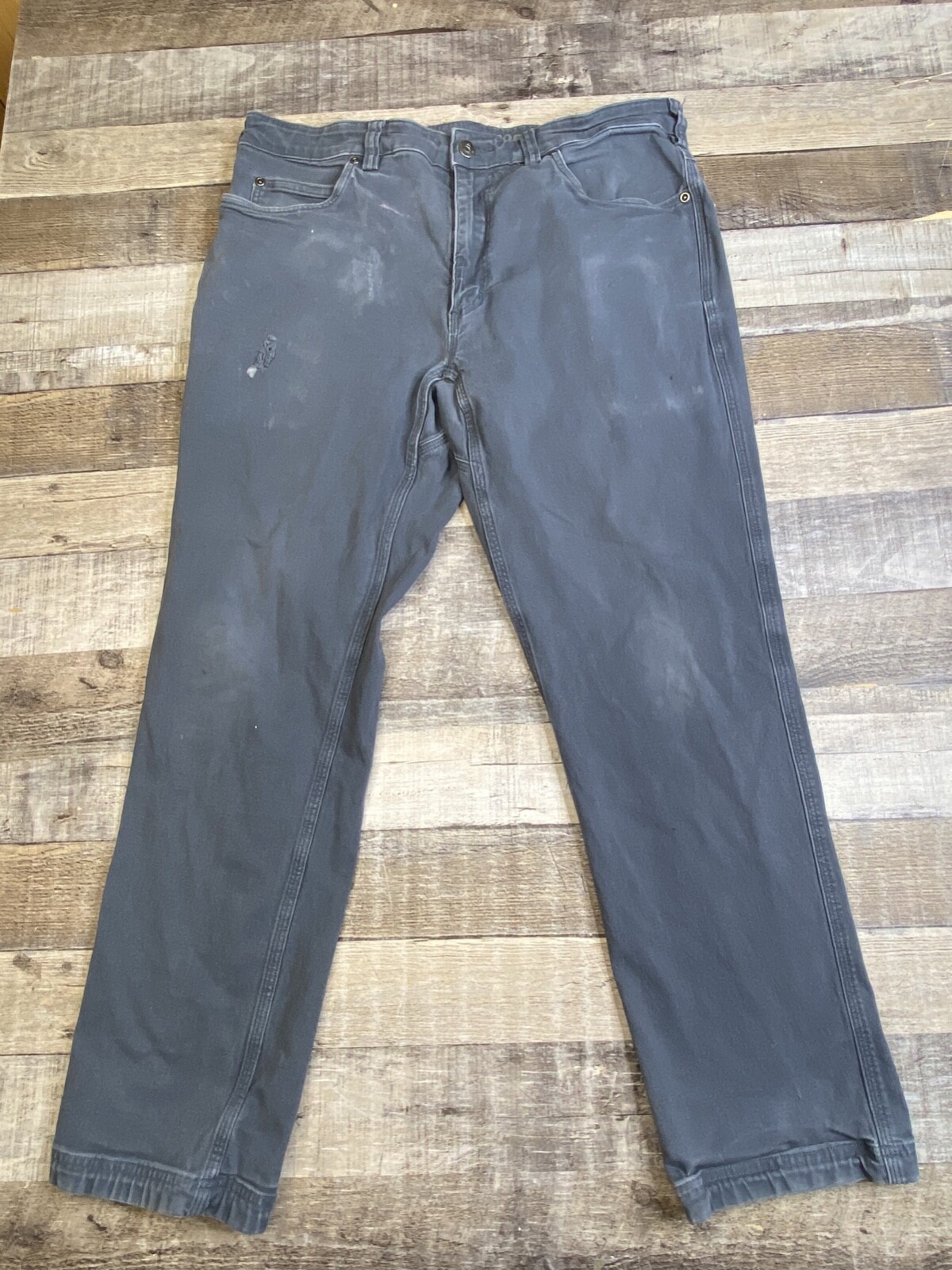 Duluth Trading Pants Men 34x30* Flex Fire Hose Slim Fit Distressed Slate Blue