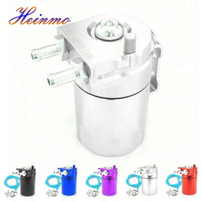 Öl Catch Tank Alu m Filter Oil Can Auffangbehälter Ölsammler Ölbehälter Silber