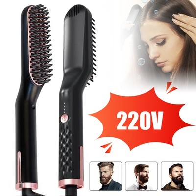 Fast Beard Straightener Comb Glätteisen Bart Haarkamm Haarglätter Bürste Männer