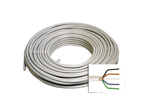 1,30€/m) Stromkabel 3x 1,5 Mm² Stromleitung 5m/10m/20m/100m Meter Grau NYM-J
