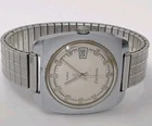 1970's 36mm Timex Electric Wristwatch French Case Chrome Plated Parts Or Repairs