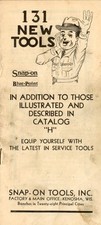 1920s Snap-On Tools Co. catalog/brochure