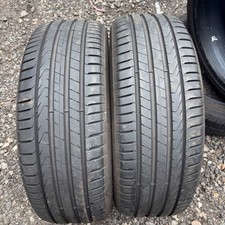 Pair Of 205/55 17. 95v Pirelli Cinturato P7 Extra Load Tyres Both 7mm