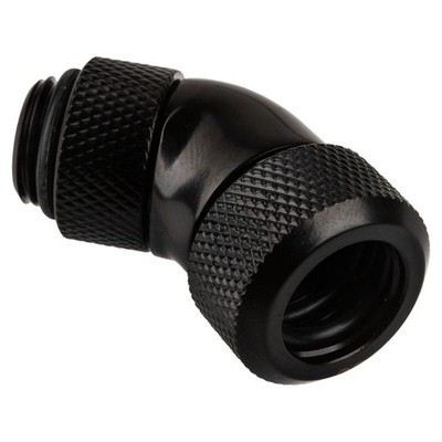 Alphacool 17407 Black Brass Extension 45° Female Male 13mm Brass
