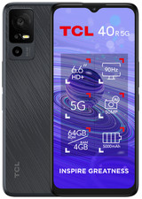 Image of TCL 40R 5G, 64GB, 4GB, 50MP Camera, 5000mAh Battery, Dual SIM, Unlocked, Black
