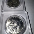1963 P & D UNC Silver Franklin Half Dollars