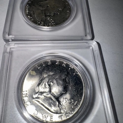 1963 P & D UNC Silver Franklin Half Dollars