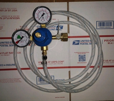 #ad #ad Primary High Pressure CO2 Soda Beer Regulator 0 160 Supply W Hose Attached $60.00