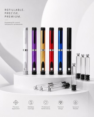 thc refillable vape pens V3 Pen Kit | Reusable Injection Pen, Refillable Dosing Tool - 5 cartridges  3mL