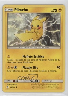 Pikachu Spanish Pokémon Sun & Moon Cosmic Eclipse #66