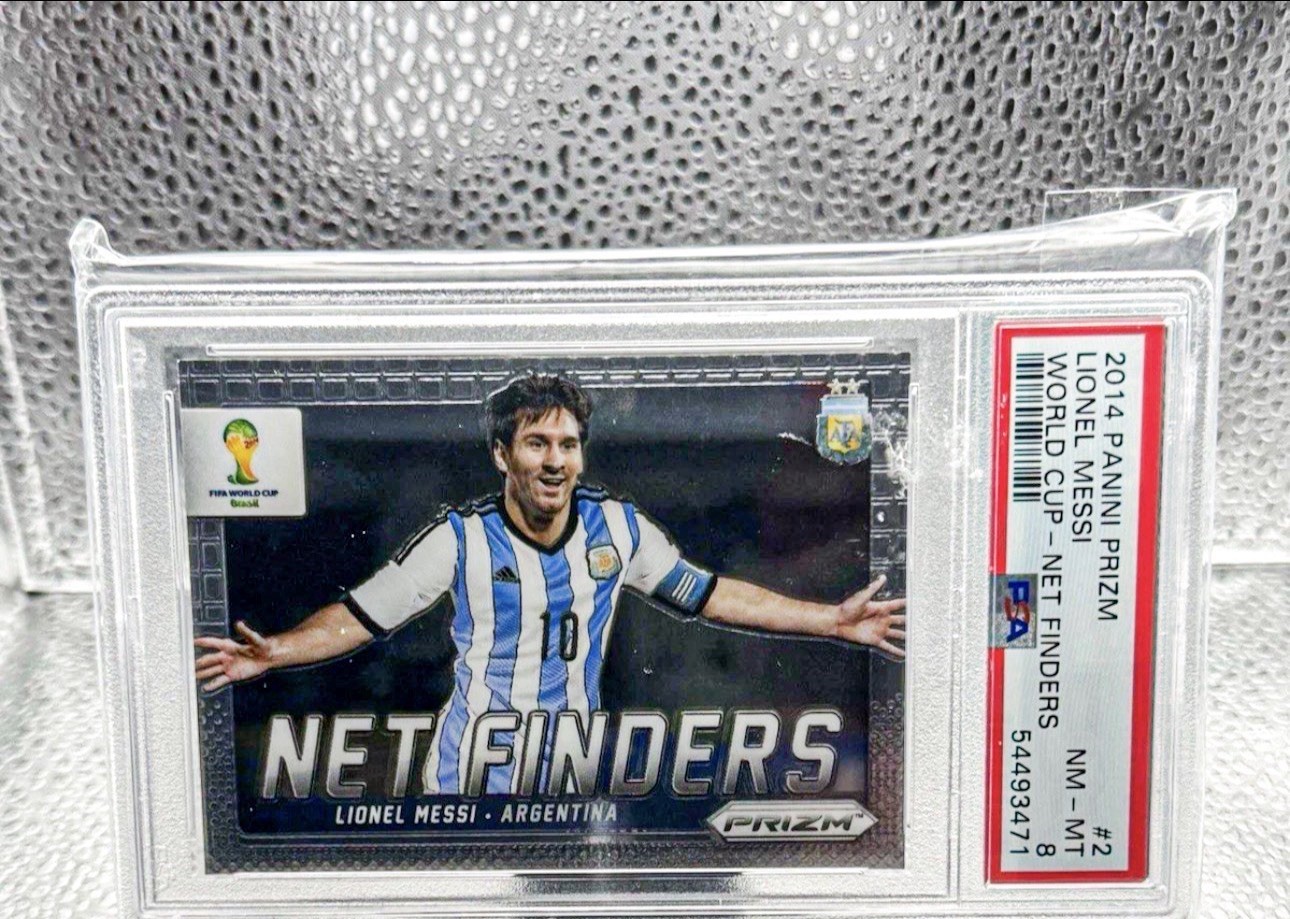 Lionel Messi 2014 Panini Prizm World Cup Net Finders #2 PSA 8 Argentina ๐ฅ๐ฅ