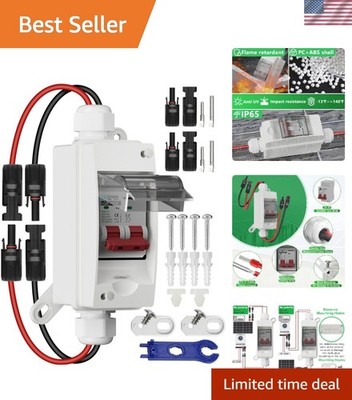 Comprehensive Solar Disconnect Kit - Circuit Breaker, Cables, and Connectors