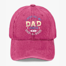 Funny Dad Joke Hat I Keep All My Dad Jokes In A Dad-A-Base Washed Baseball Cap