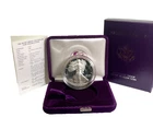 1986 S Mint American Silver Eagle 1oz Bullion Coin Purple OGP & COA