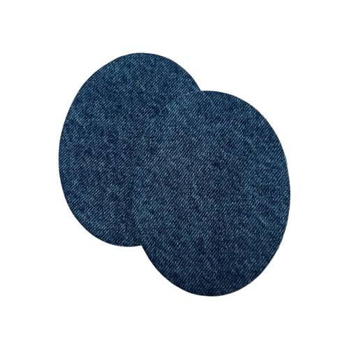 Jeansflicken oval im 2er Set - Denim Reparaturflicken zum Aufbügeln - Bild 10 von 11