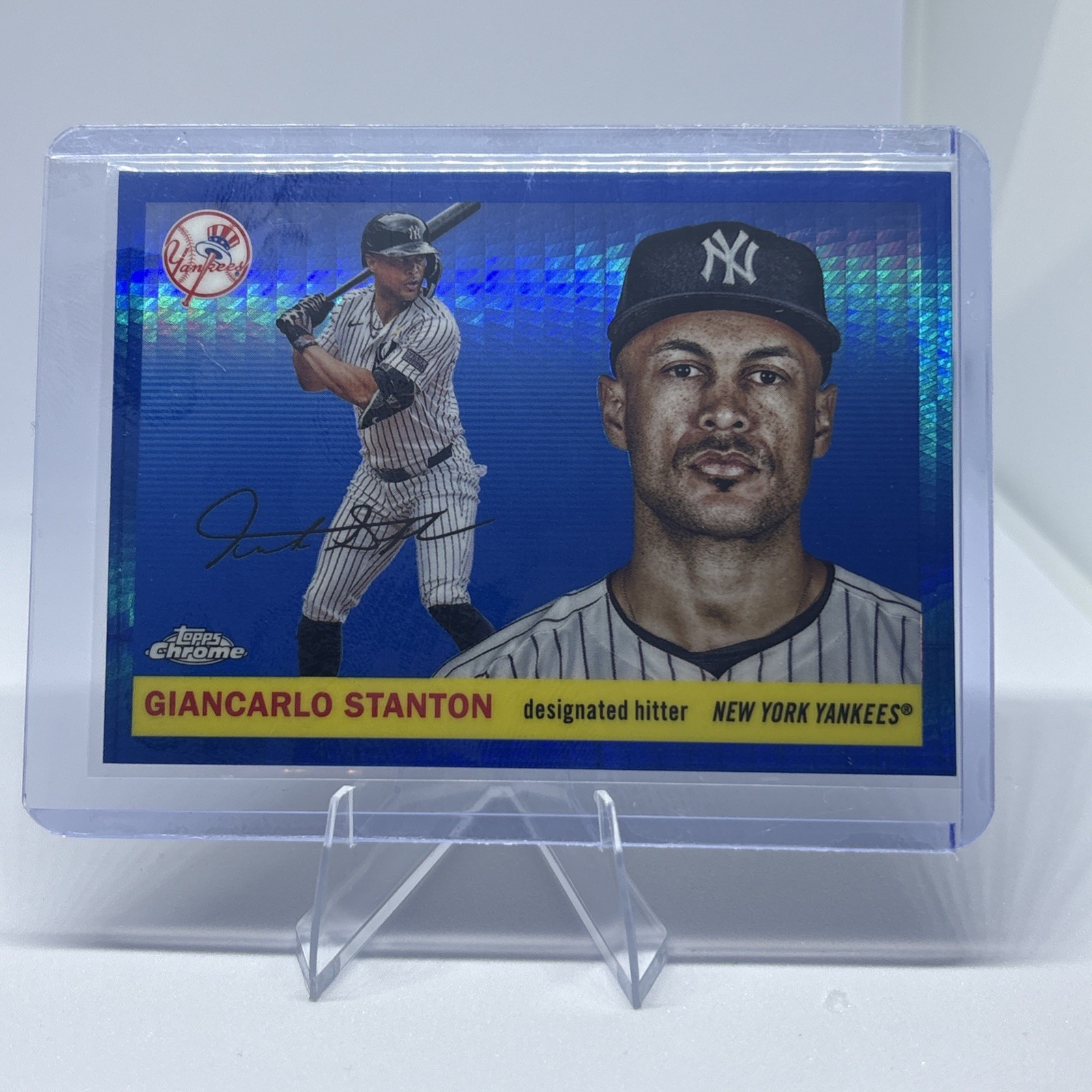2025 Topps Chrome Platinum - #188 Giancarlo Stanton Blue Prism Refractor