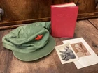 MAO TSE-TUNG'S LITTLE RED BOOK 1966 1st Edit ORIGINAL PUBLISHER RED VINYL & HAT