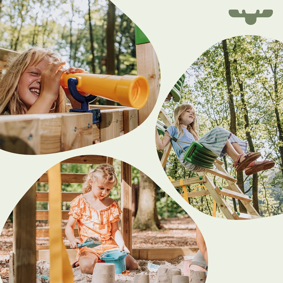 FATMOOSE Spielturm Klettergerüst KiwiKey Kick XXL mit Sandkasten & Rutsche - Bild 3 von 4