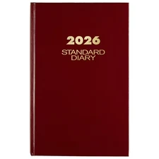 2026 Standard Diary - Red LARGE
