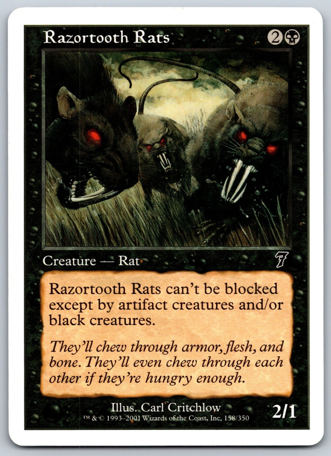Razortooth Rats C 7th Edition 158 NM
