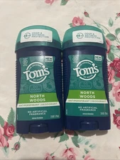 2~Toms of Maine Men's Deodorant North Woods 2.8oz. 3/24+ Original Formula READ