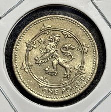 1994 £1 Rampant Lion Scottish One Pound Coin Circulated