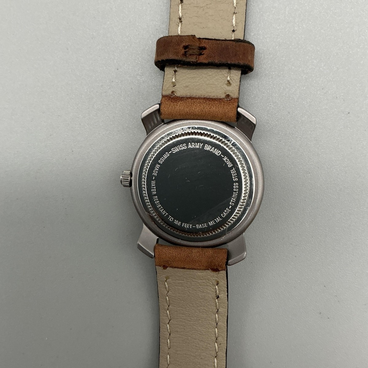 Vintage Swiss Army Womens Watch 29mm White Dial Brown  display picture 3