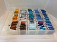 Lot of 94 Embroidery Floss Cross Stitch Thread W/ Organizer Case Multi Colors