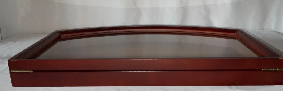 Vintage Wood Jewelry Display Case Shadow Box W/Latches 19.5’’x 12’’x2’’ Glass - Image 3 of 4