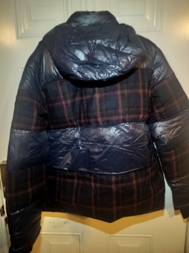 Desigual Steppjacke blau kariert Gr. L Kapuze Wollmischung neu mit Etikett - Bild 4 von 15