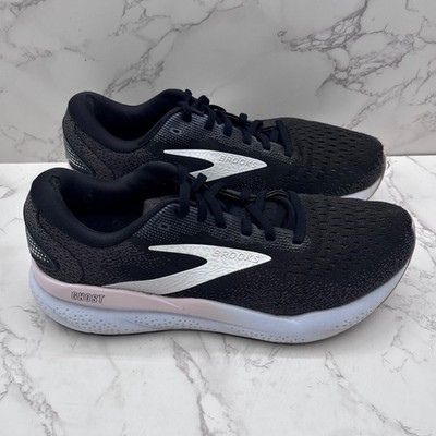 Brooks Ghost 15 Womens Running Shoes Black White Pink 1204071B077 Size 10