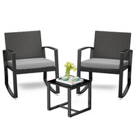 BalkonmöBel Set GartenmöBel Rattan Lounge Terrasse Outdoor Wetterfest 3-Teilig