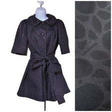ANNA SUI Dolly Girl Twee Cottagecore Fairy Purple Swing Japan Dress Coat 2 S
