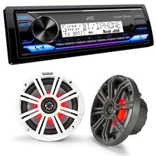 JVC Marine Receiver w/Bluetooth, USB, SiriusXM, 6.5" Speakers w/RGB - NEW