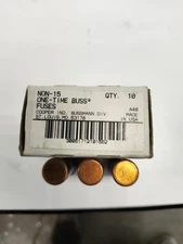 Bussmann One Time Buss Fuse NON 15 250 Volt  LOT OF 7