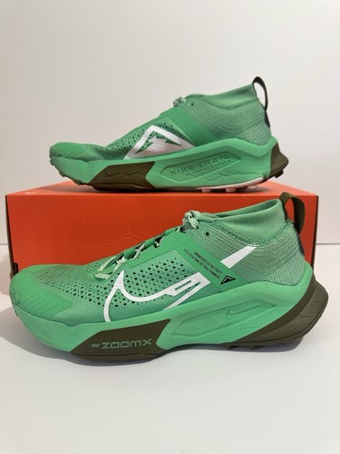Used Nike ZoomX Zegama Mens Size 8 Green/Olive Trail Running Shoes DH0623-302 O
