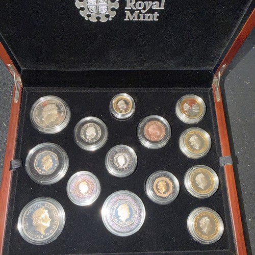 ROYAL MINT 2017 PREMIUM PROOF UNITED KINGDOM 13 COIN SET WOODEN BOX COA - Bild 8 von 23