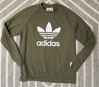 Adidas Adicolor Classics Trefoil Crewneck Sweatshirt Men s L Focus Olive Green