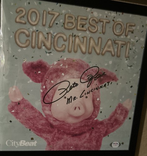 2017 Best Of Cincinnati Mag Pete Rose Signed & Inscribed, Framed
