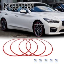 4pcs Car Wheel Hub Rim Edge Protector Guards Ring Tire Aluminum for Infiniti Q50