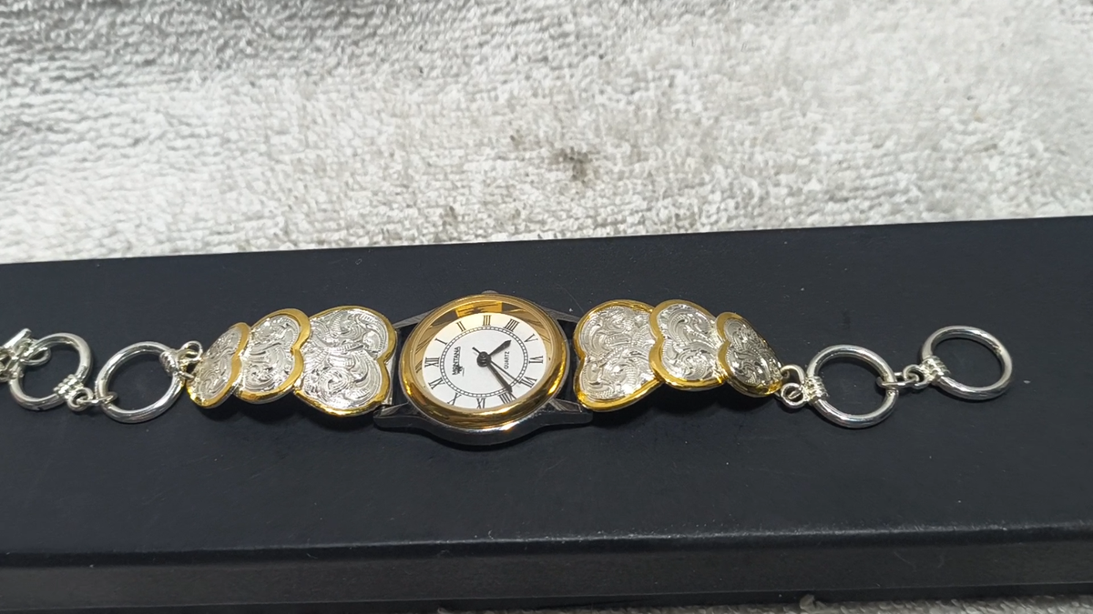 Montana Silversmiths Watch Gold Silver Triple Heart Bracelet New
