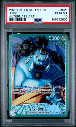 Jinbe (Alternate Art) graded PSA 10 for sale on eBay