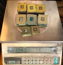 2 lb.  pinless Server CPU Processors plus 4 desktop cpu for Scrap Gold Recovery