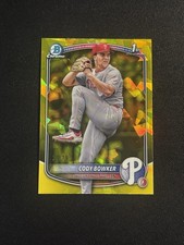 2025 Bowman Draft Chrome 1st Cody Bowker Yellow Sapphire Refractor /75