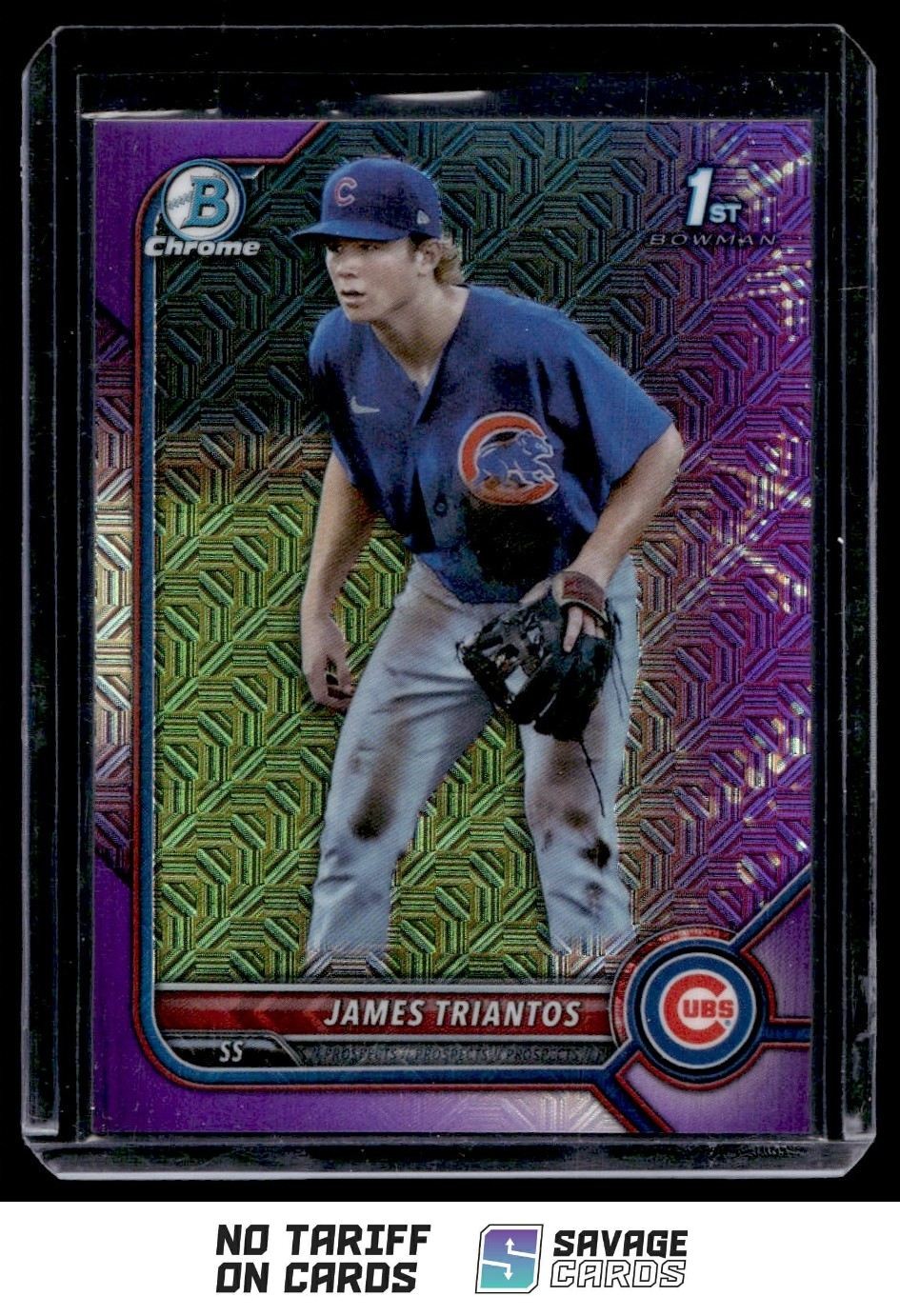 2022 Bowman Chrome Prospects Purple Refractor James Triantos /250 #BCP-208