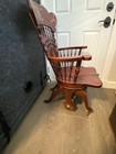 Antique rocking chair with abalone design from 1894 langslow-fowler company NY. — photo 8